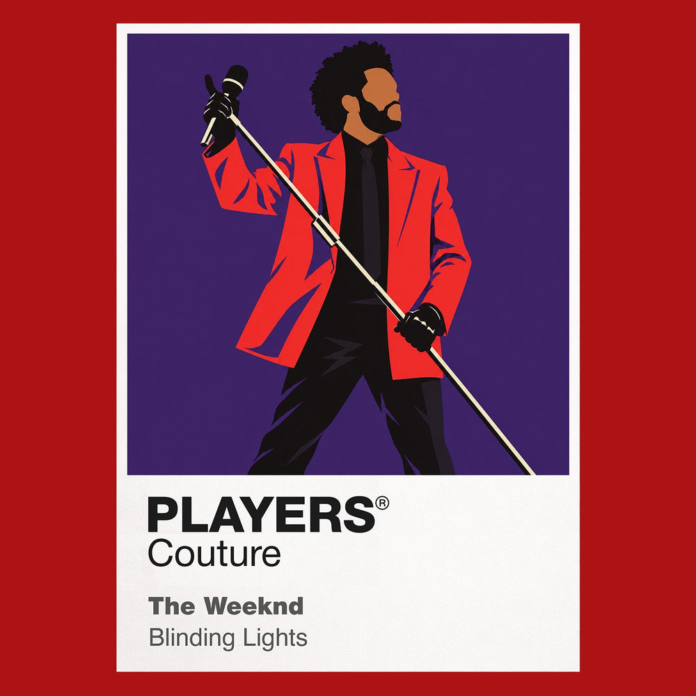 The Weeknd the Weeknd's cinematic silhouette across After Hours and Hurry Up Tomorrow Icon Frame artwork in red