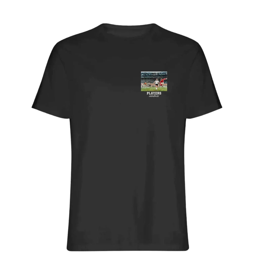 They Think It's All Over t-shirt – black men's t-shirt with white They Think It's All Over letters and Players Couture logo