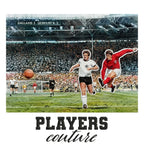 They Think It's All Over Badge Men's Hoodie – white close-up detail shot of the They Think It's All Over Players Couture