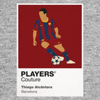 Thiago Alcantara Barcelona Icon Frame Men's Hoodie — Gray Artwork