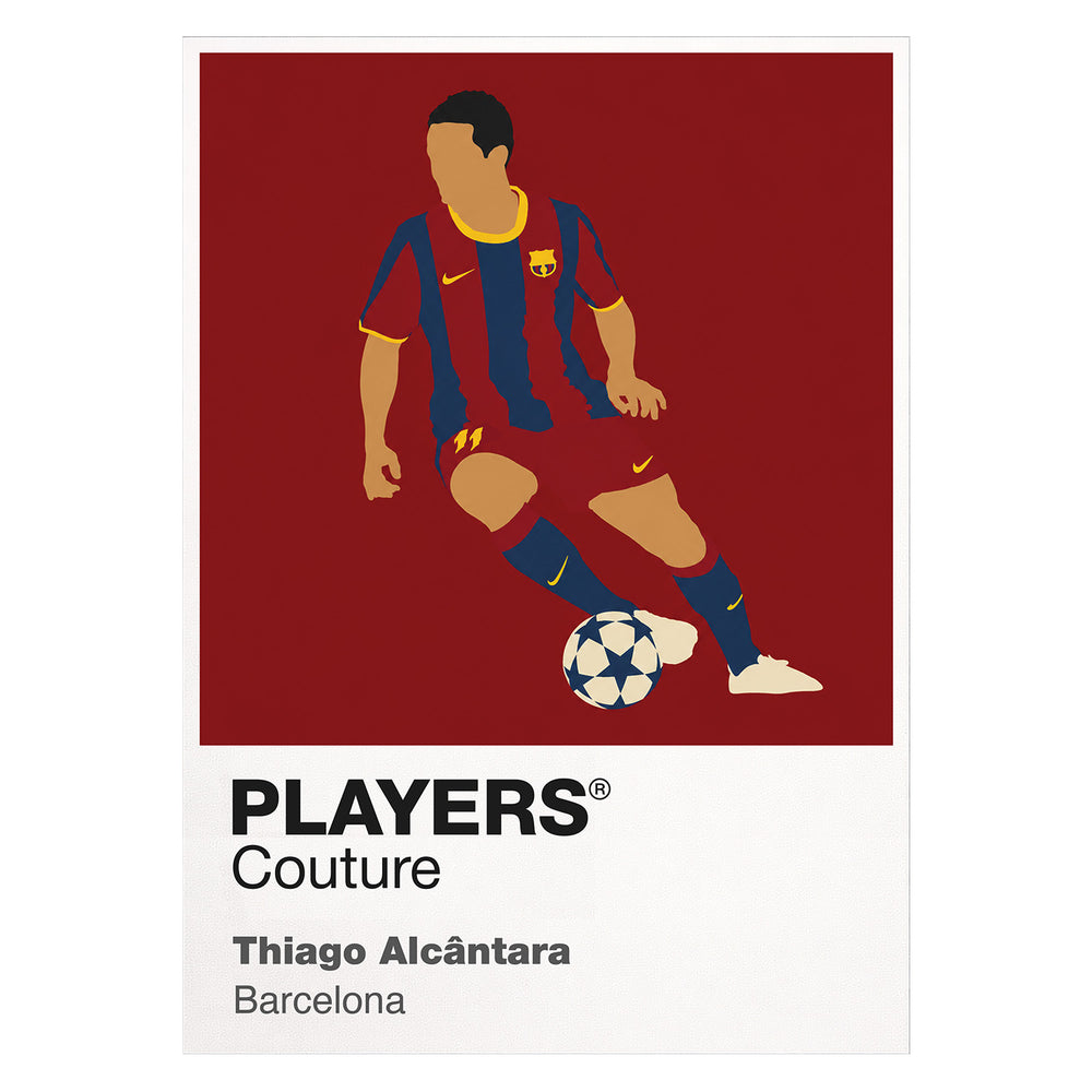 Thiago Alcantara Barcelona Icon Frame — White