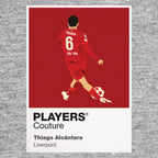 Thiago Alcantara Liverpool Icon Frame Men's Hoodie — Gray Artwork