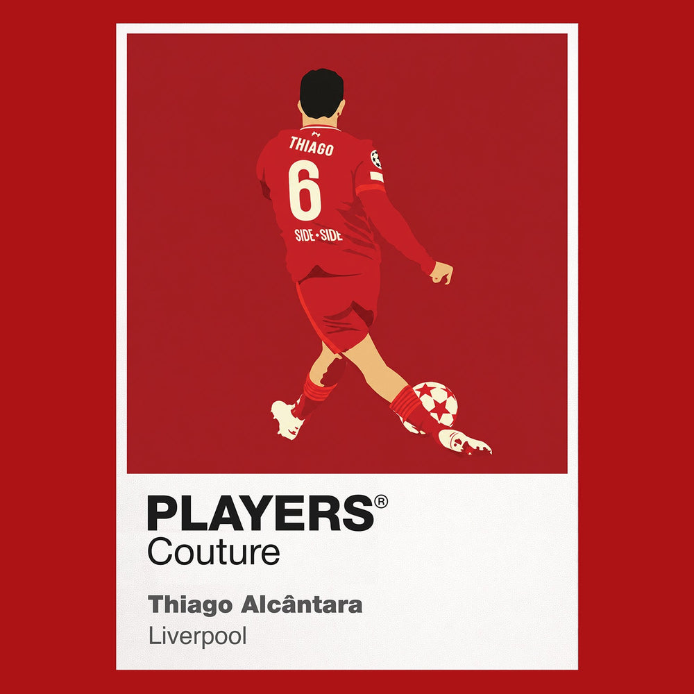 Thiago Alcantara Liverpool Icon Frame Men's Hoodie — Red Artwork