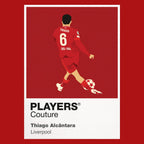 Thiago Alcantara Liverpool Icon Frame Men's Hoodie — Red Artwork