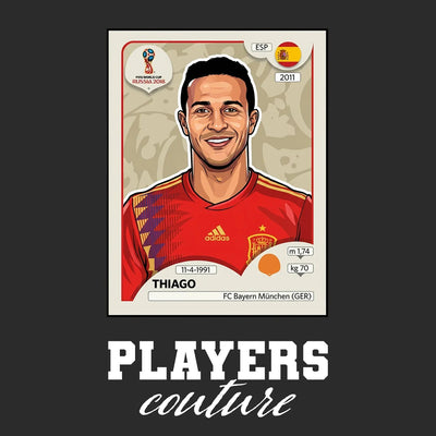 Thiago Alcantara World Cup Sticker Men's Hoodie – thiago black Players Couture design