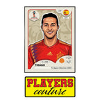 Thiago Alcantara World Cup Sticker Men's T-Shirt – close-up detail shot of the Thiago Alcantara World Cup Players Couture