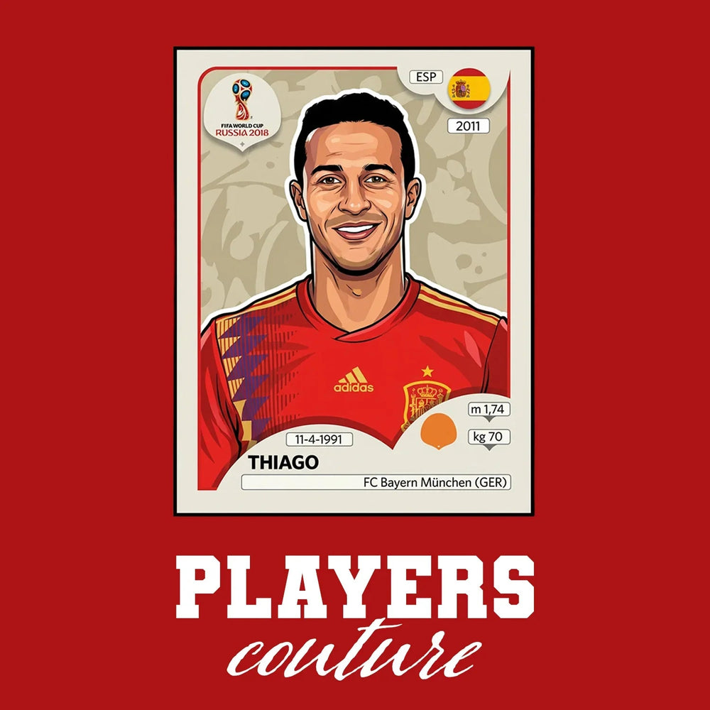 Thiago Alcantara World Cup Sticker Men's Hoodie – thiago red Players Couture design