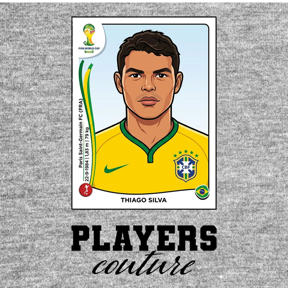 Thiago Silva World Cup Sticker Men's Hoodie – thiago silva grey Players Couture design