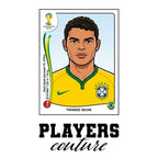 Thiago Silva World Cup Sticker Kids T-Shirt – thiago silva white Players Couture design