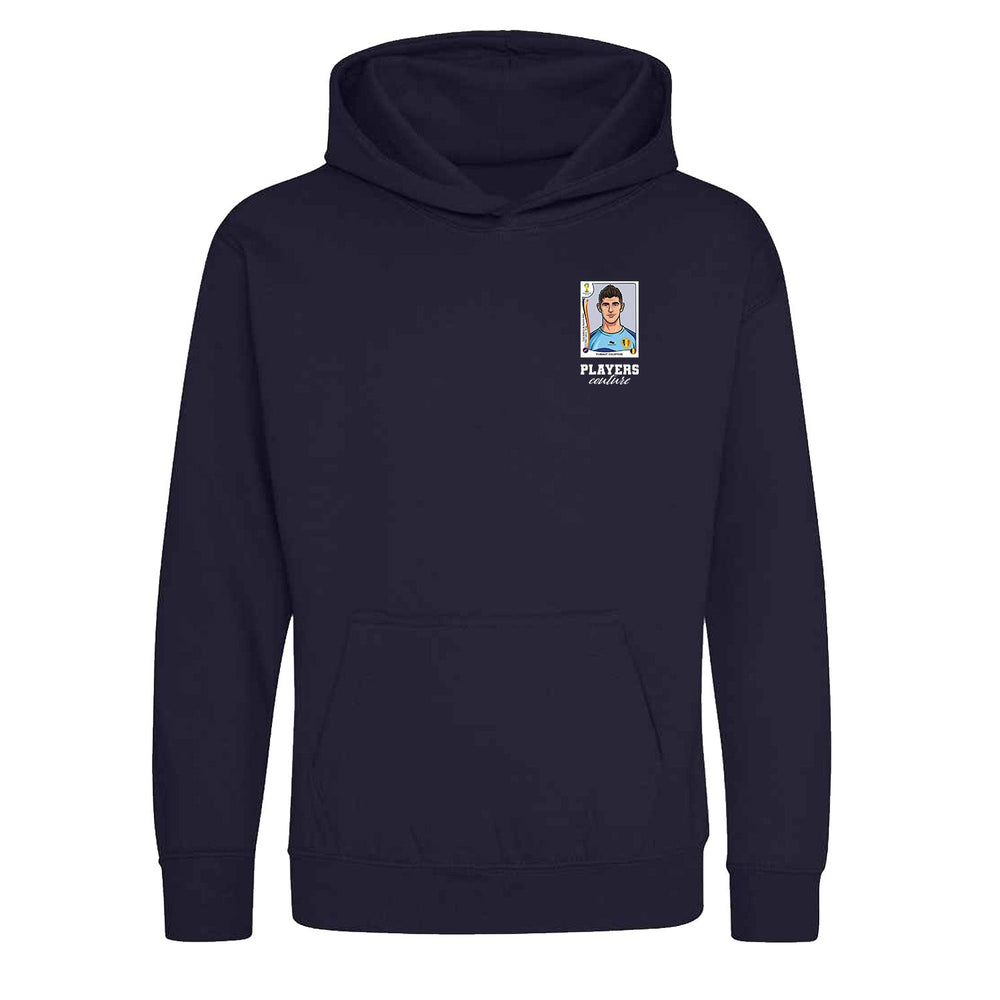 Thibaut Courtois World Cup Sticker Kids Hoodie – thibaut courtois sticker kids navy hoodie Players Couture design