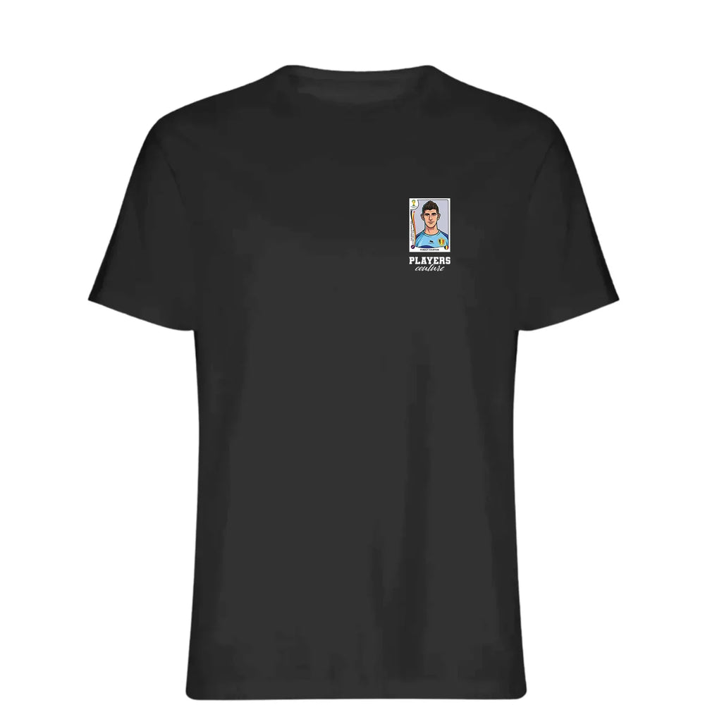 Thibaut Courtois World Cup t-shirt – black men's t-shirt featuring the Thibaut Courtois World Cup Players Couture logo