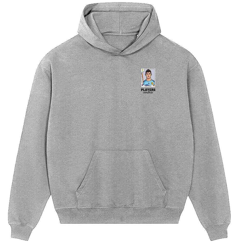Thibaut Courtois World Cup Sticker Men's Hoodie – thibaut courtois sticker mens grey hoodie Players Couture design
