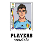 Thibaut Courtois World Cup Sticker Kids T-Shirt – thibaut courtois white Players Couture design