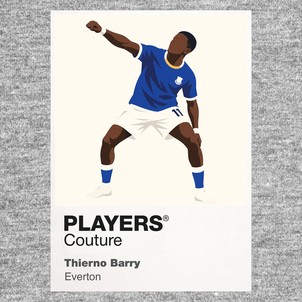 Thierno Barry Everton Icon Frame artwork in grey