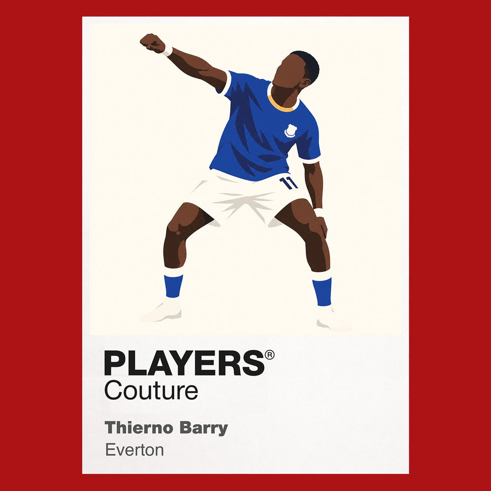Thierno Barry Everton Icon Frame artwork in red