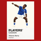 Thierno Barry Everton Icon Frame artwork in red