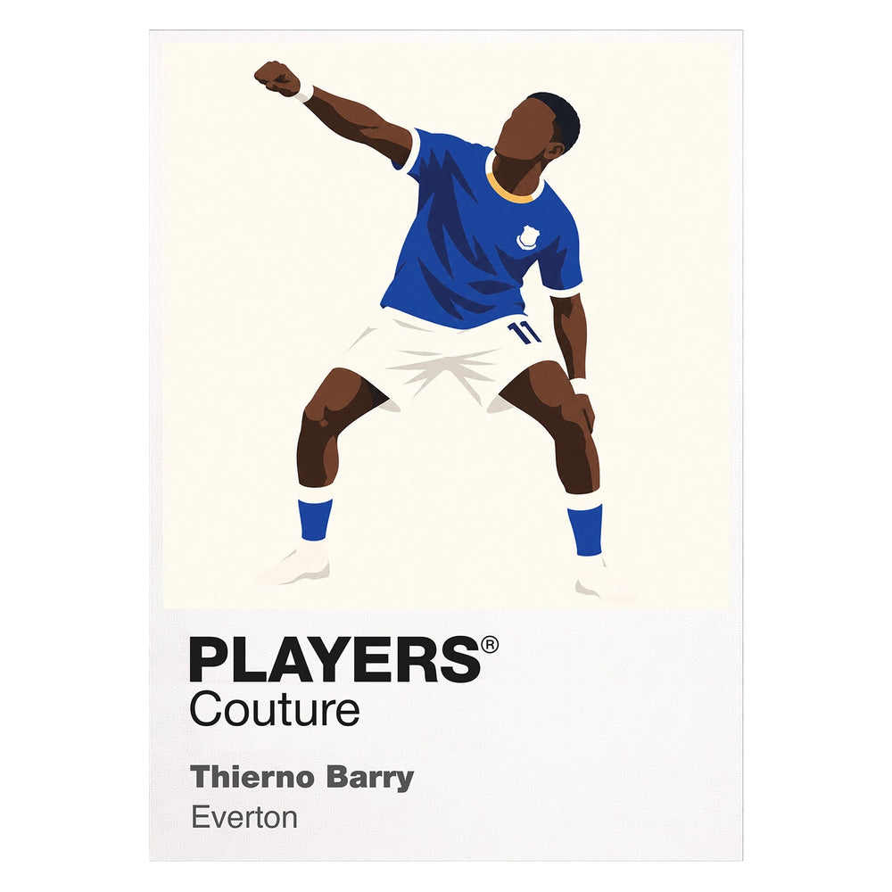 Thierno Barry Everton Icon Frame artwork on white