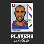 Thierry Henry 2006 World Cup Sticker Men's T-Shirt – black close-up detail shot of the Thierry Henry 2006 World Cup Players