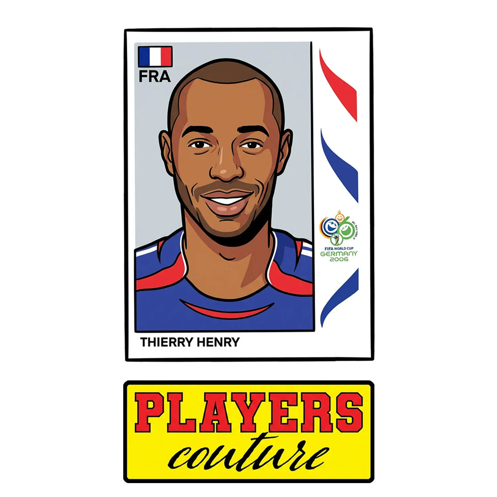 Thierry Henry 2006 World Cup Sticker Men's T-Shirt – close-up detail shot of the Thierry Henry 2006 World Cup Players