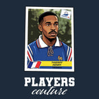 Thierry Henry World Cup Sticker Men's Hoodie – thierry henry 98 sticker navy Players Couture design