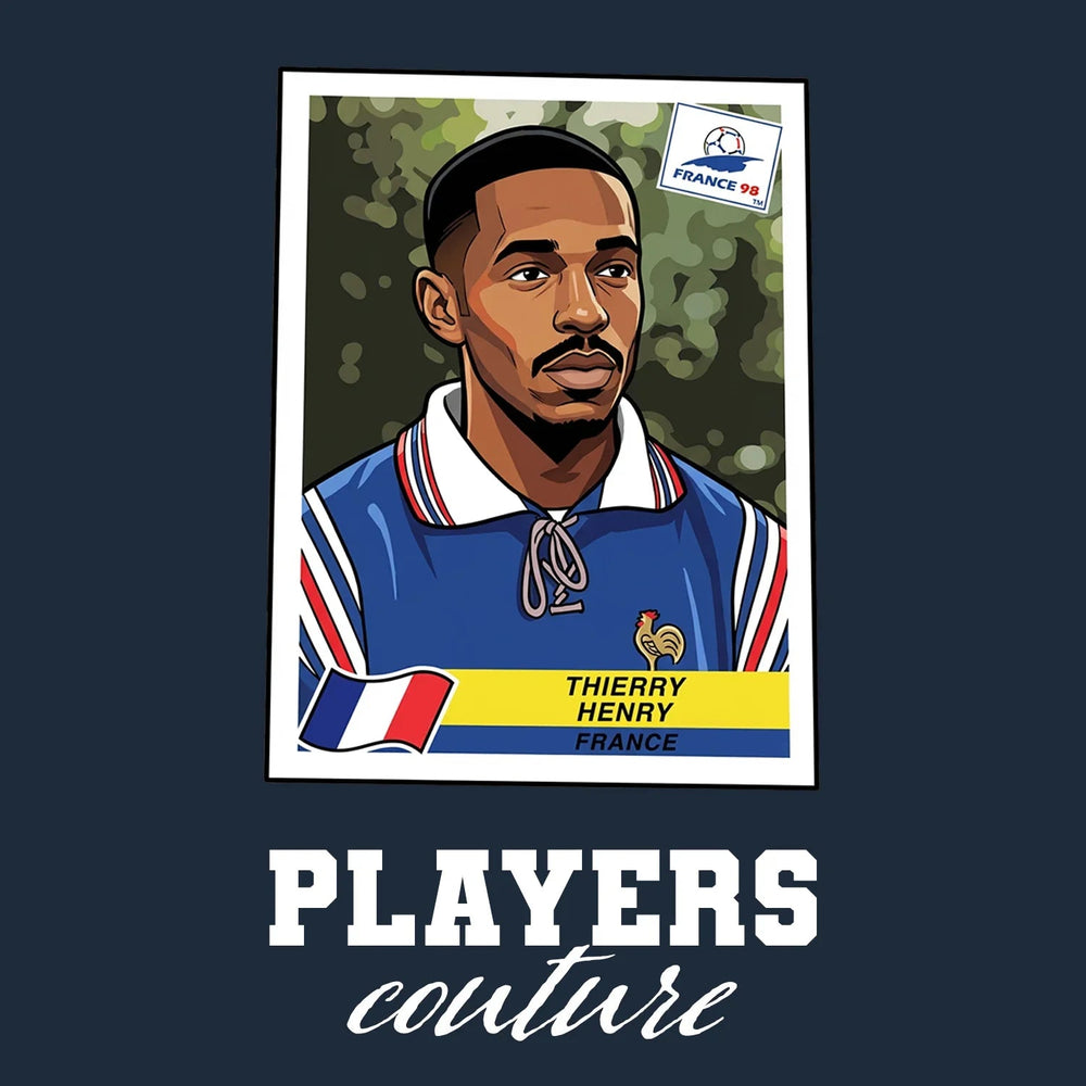 Thierry Henry World Cup Sticker Kids T-Shirt – thierry henry 98 sticker navy Players Couture design