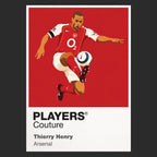 Thierry Henry Arsenal Icon Frame — Pantone-style player illustration art card