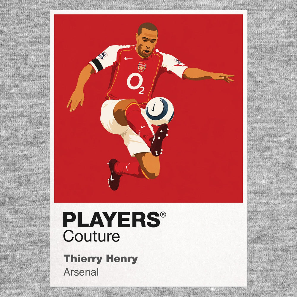Thierry Henry Arsenal Icon Frame — Pantone-style player illustration art card