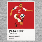 Thierry Henry Arsenal Icon Frame — Pantone-style player illustration art card