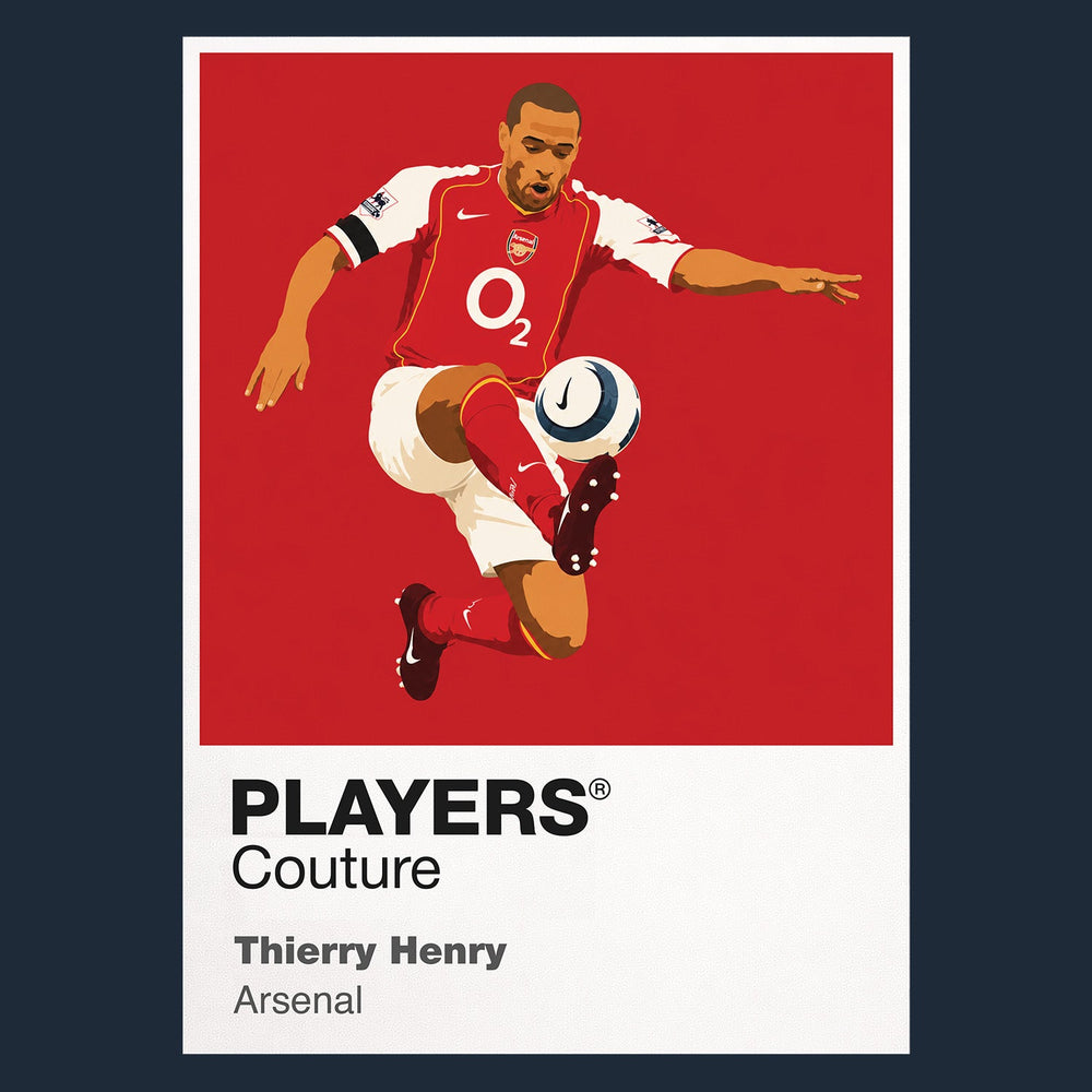 Thierry Henry Arsenal Icon Frame — Pantone-style player illustration art card