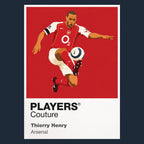 Thierry Henry Arsenal Icon Frame — Pantone-style player illustration art card