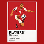 Thierry Henry Arsenal Icon Frame — Pantone-style player illustration art card