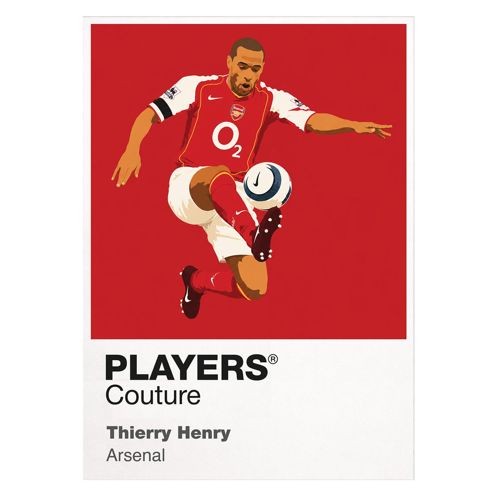 Thierry Henry Arsenal Icon Frame — Pantone-style player illustration art card