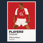 Thierry Henry Arsenal 2 Icon Frame — Pantone-style player illustration art card
