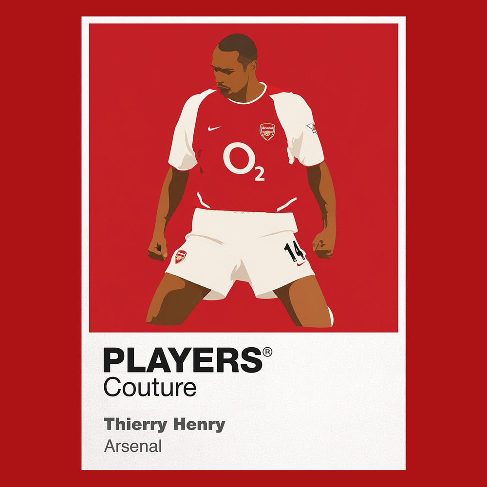 Thierry Henry Arsenal 2 Icon Frame — Pantone-style player illustration art card