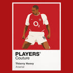 Thierry Henry Arsenal 2 Icon Frame — Pantone-style player illustration art card