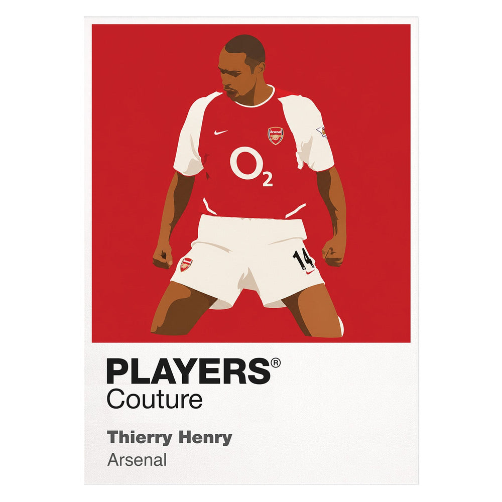 Thierry Henry Arsenal 2 Icon Frame — Pantone-style player illustration art card