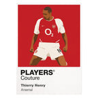 Thierry Henry Arsenal 2 Icon Frame — Pantone-style player illustration art card