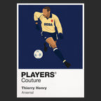 Thierry Henry Arsenal gold SEGA-era away Icon Frame artwork in black