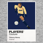 Thierry Henry Arsenal gold SEGA-era away Icon Frame artwork in grey