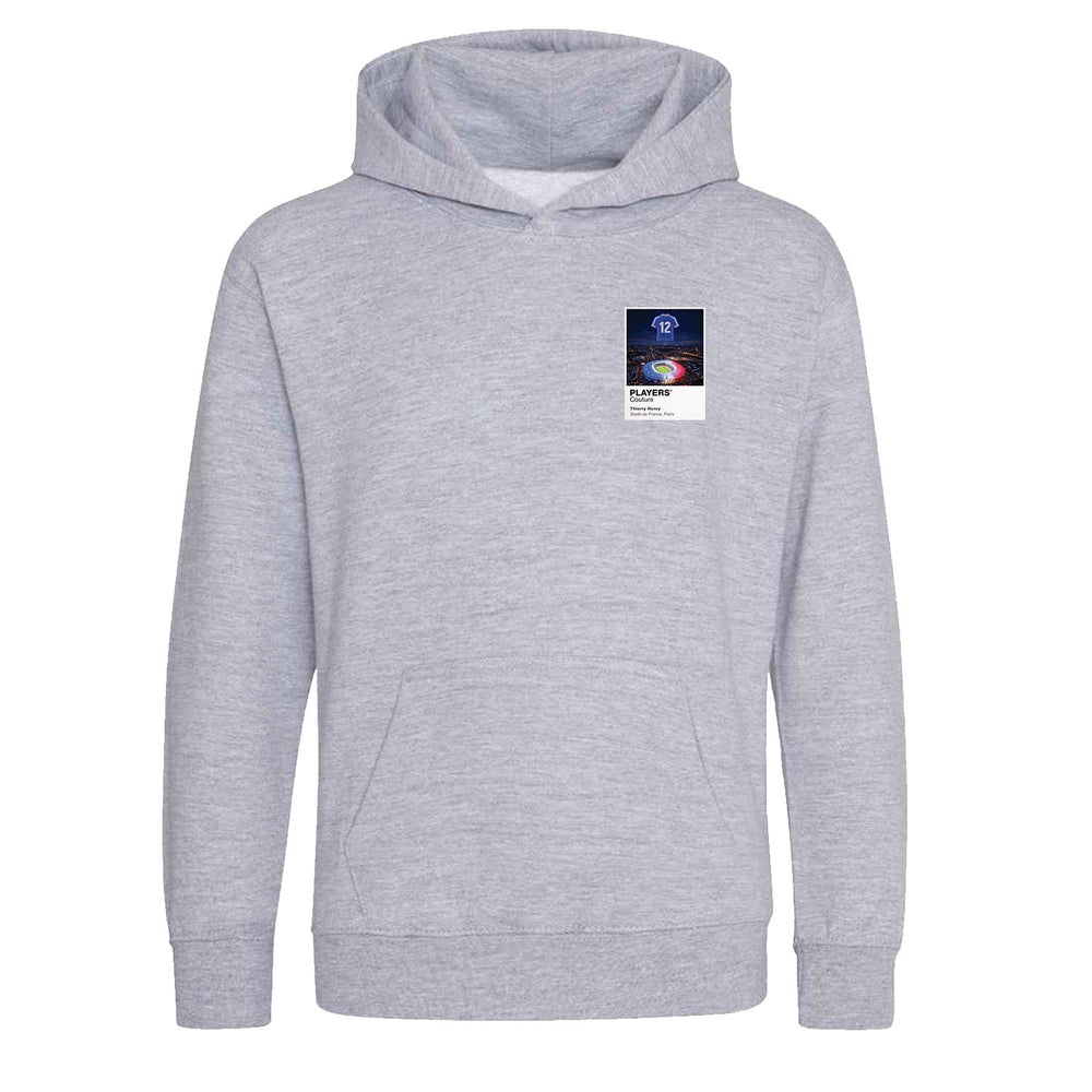 Thierry Henry France Icons in Lights Frame Kids Hoodie in Gray