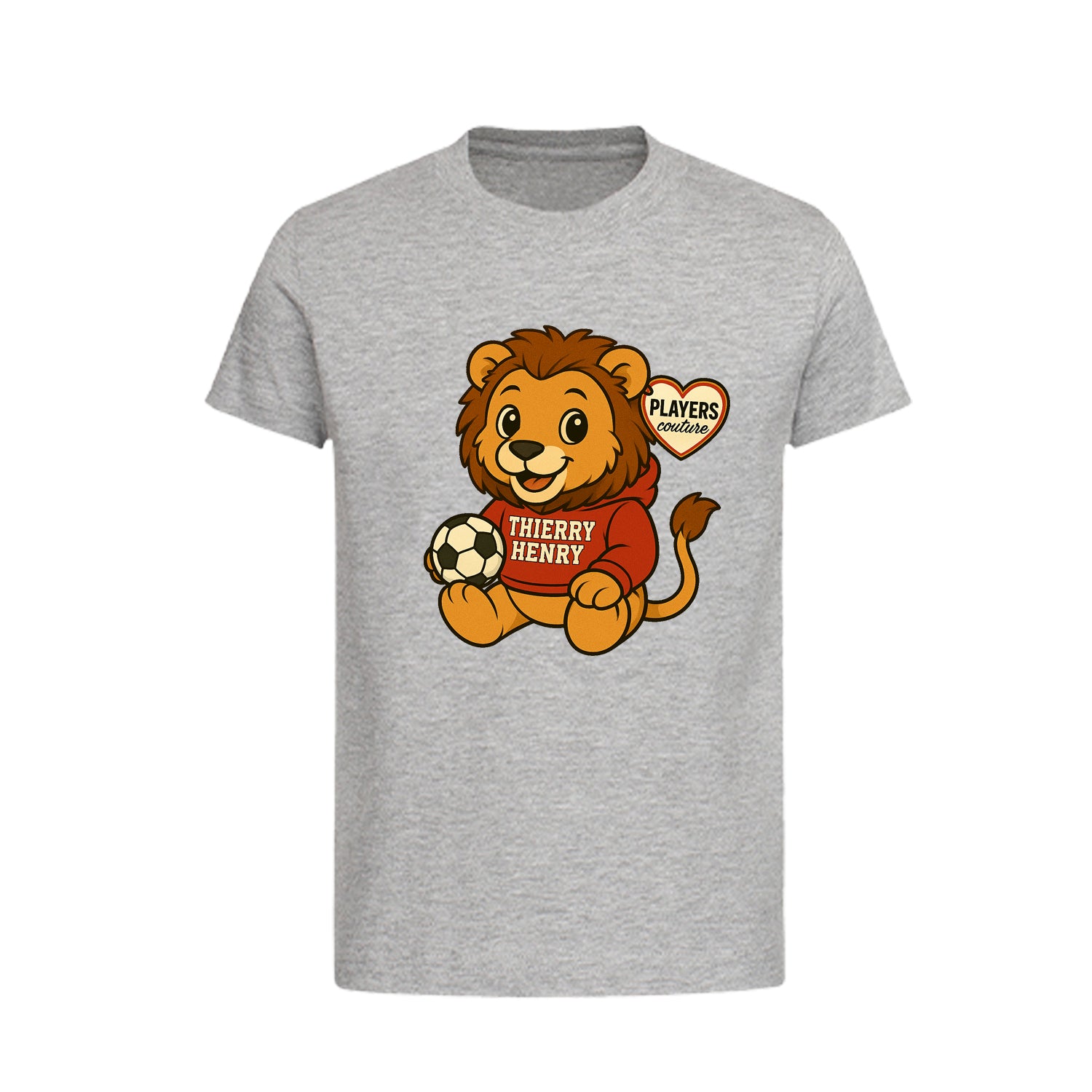 Thierry Henry Lion Logo Players Couture Kids T-Shirt Gray