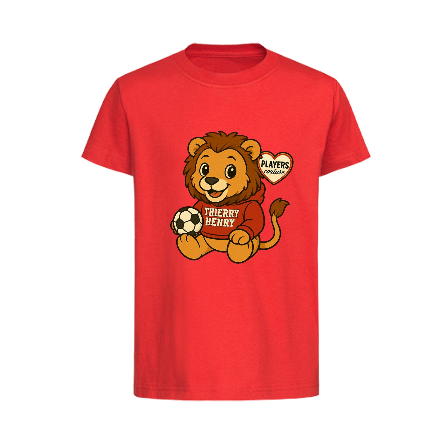 Thierry Henry Lion Logo Players Couture Kids T-Shirt Red