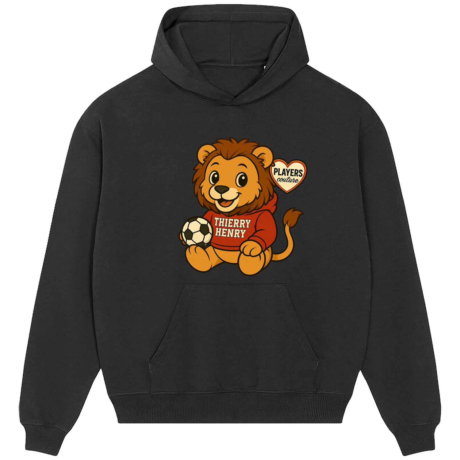 Thierry Henry Lion Logo Players Couture Men's Casual Hoodie Black