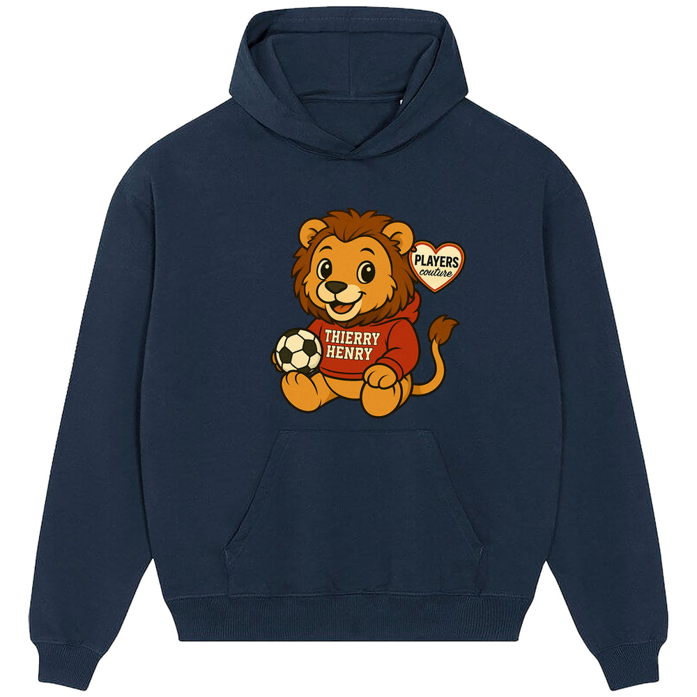 Thierry Henry Lion Logo Players Couture Men's Casual Hoodie Navy