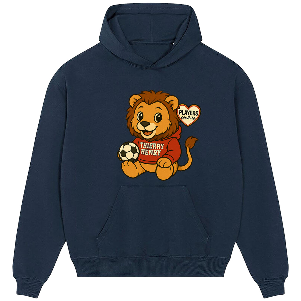 Thierry Henry Lion Logo Players Couture Men's Casual Hoodie Navy