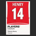 Thierry Henry 14 Football Shirt Frame Men's Hoodie – black close-up detail shot of the Thierry Henry 14 Football Players