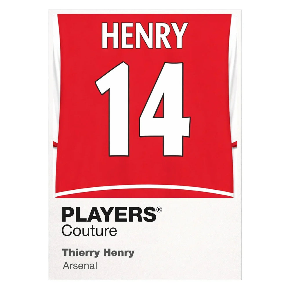 Thierry Henry 14 Football Shirt Frame Men's Hoodie – white close-up detail shot of the Thierry Henry 14 Football Players