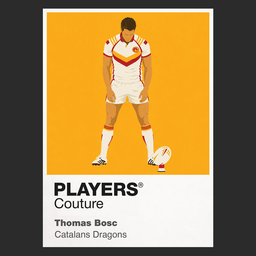 Thomas Bosc Catalans Dragons rugby league T-shirt black