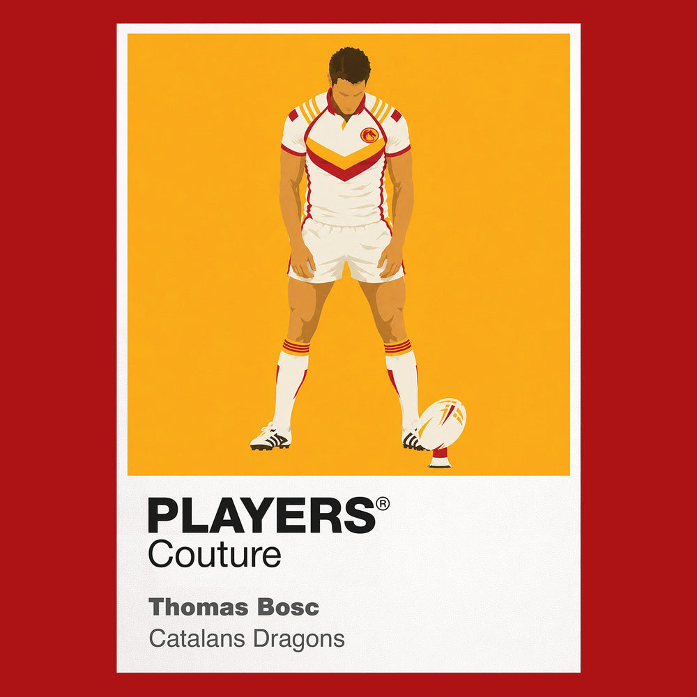 Thomas Bosc Catalans Dragons rugby league T-shirt red