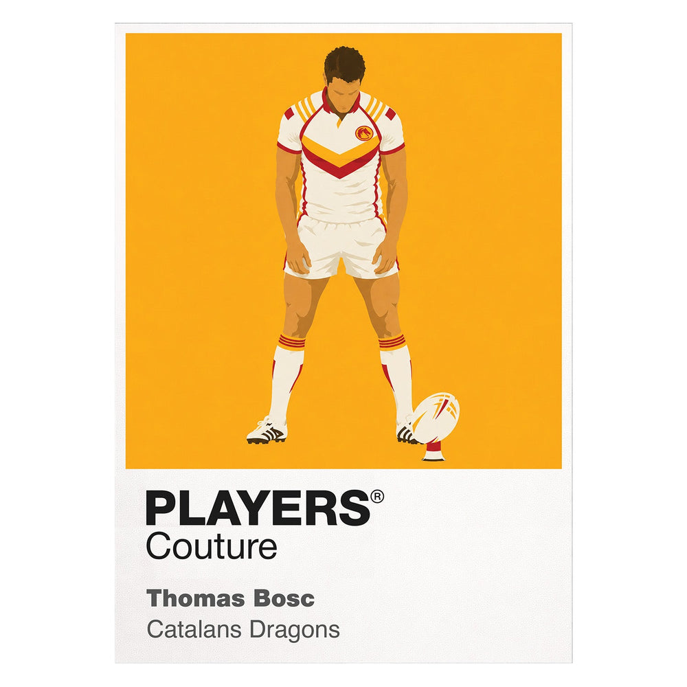 Thomas Bosc Catalans Dragons rugby league hoodie white